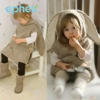 

Ephex Pullovers Outwear Sleeveless Sweatshirts Girl'S Rabbit Ears