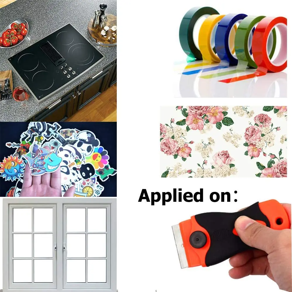 Razor Scraper Tool Car Window Glass Ceramic Paint Adhesive Decal Scraper Film Cleaner Phone Tablet Sreen Squeegee with Blade