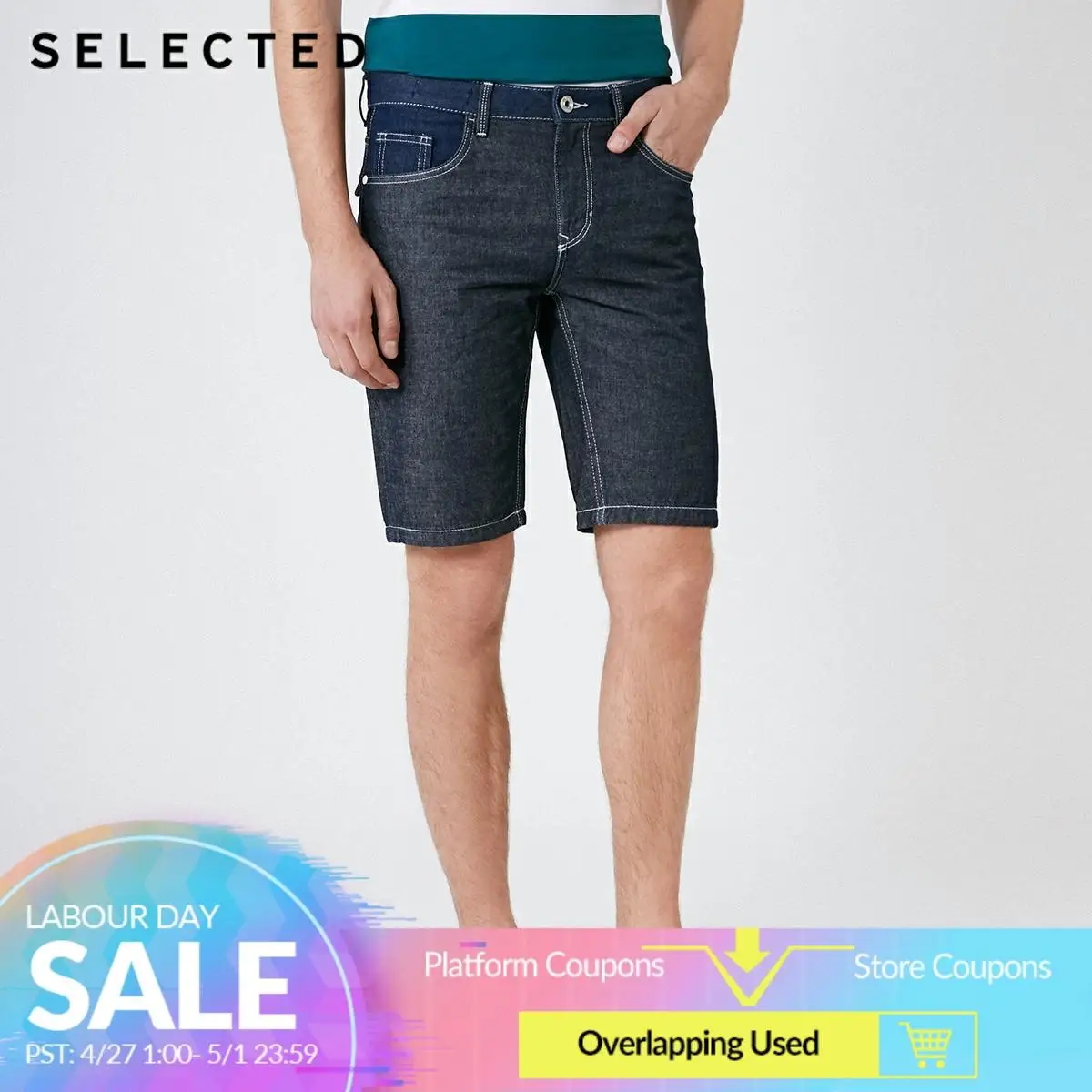

SELECTED Men's Summer Straight Fit Denim Shorts C|4192S3504