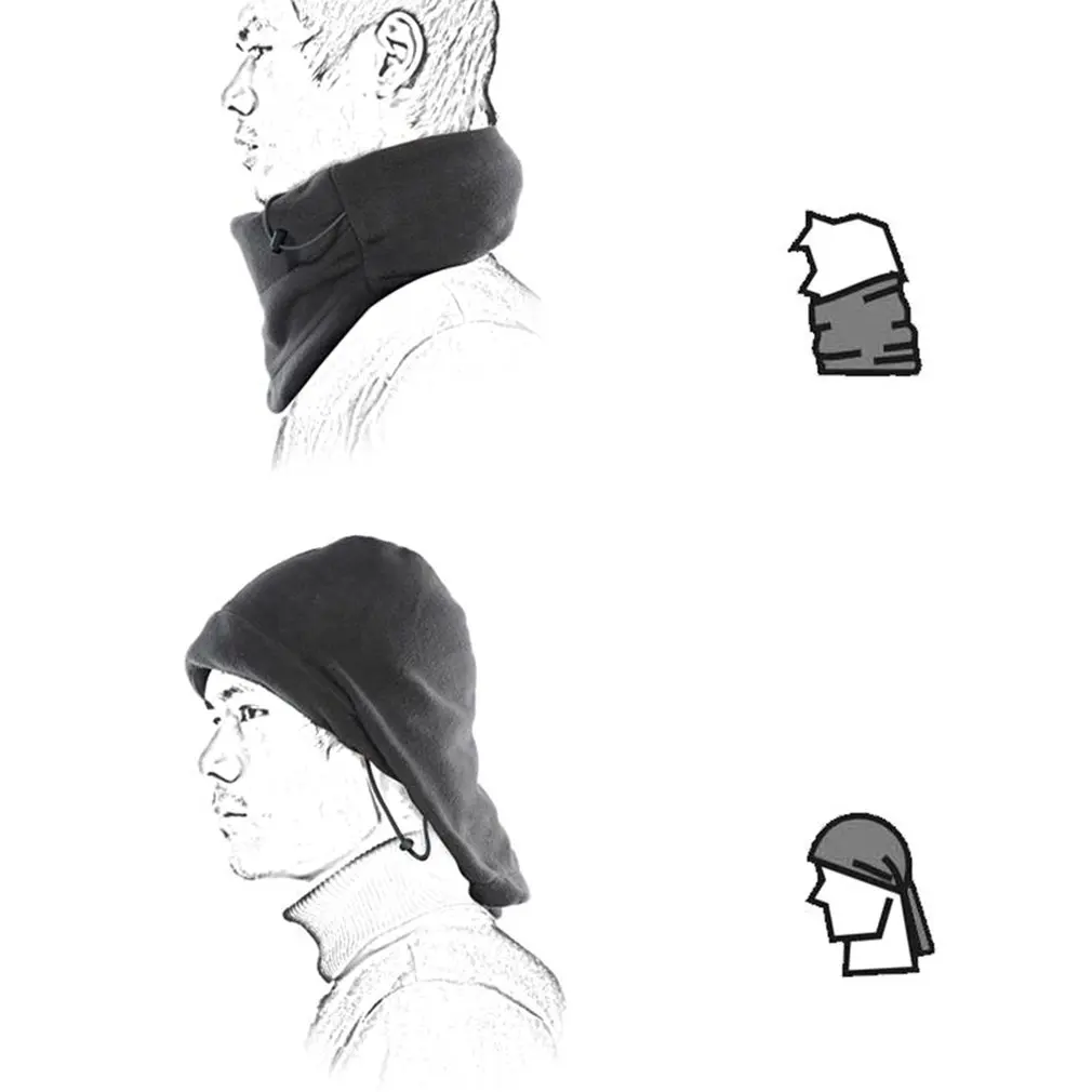 Winter Riding Windproof Flying Tiger Hat Fleece Headgear Cs Hat Mask Thick Warm Wind Snow Cap Headgear Mask