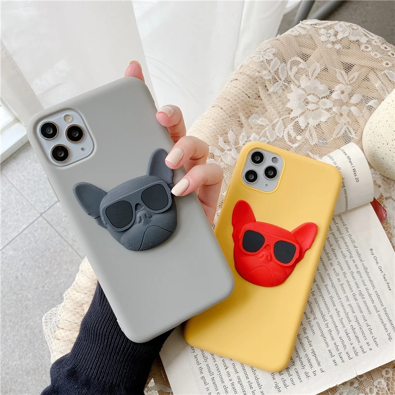 Fashion Hot 3D French bulldog phone case for iphone 6 7 8 plus X XS XR MAX 11 Pro Cell Back Cover | Мобильные телефоны и
