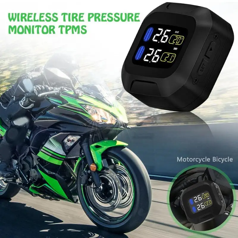 CAREUD M3-WF usb зарядка мотоцикла TPMS шины для мотоцикла контроль давления в шинах сигнализация с 2 беспроводными внешними датчиками