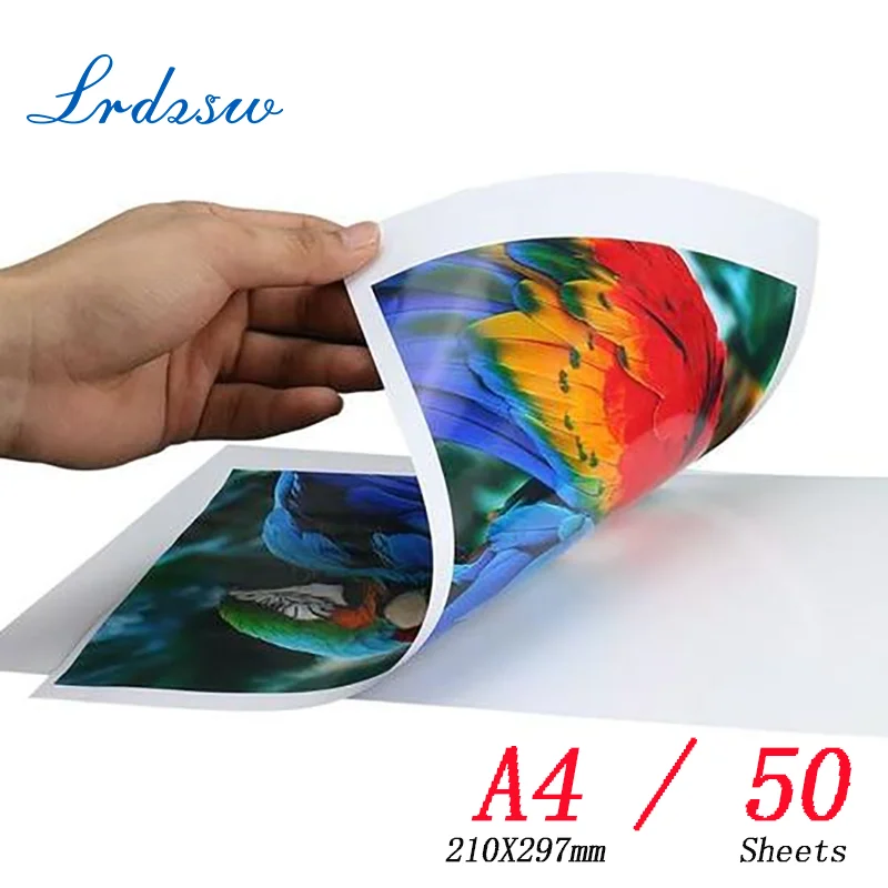 

50pcs A4 Double Side high glossy photo paper for inkjet printer printing paper imaging supplies, photo printing paper color coat