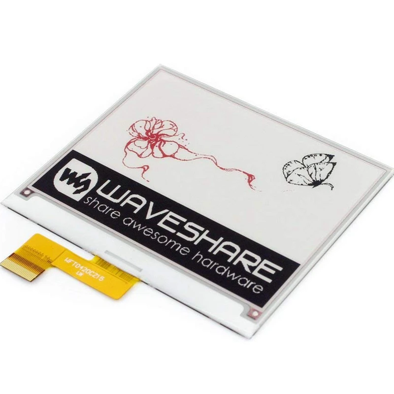 Waveshare 4,2 дюймовый E-Ink Raw дисплей, 400X300 E-paper, три цвета дисплея SPI интерфейс, без PCB. Без подсветки