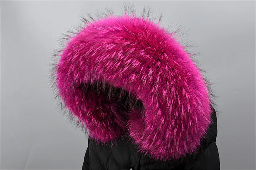 Настоящее Cuello De Piel Cuero Bufanda De Шуба енота меховой воротник Abrigo De Piel Tira De Piel/Curllo De Mapache Con Capucha