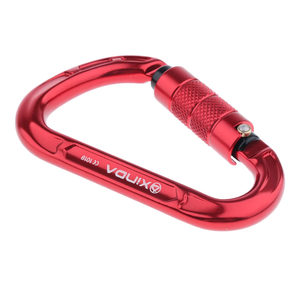 Climbing 22KN Screw Gate Auto Locking Carabiner Buckle Hook Clip Hardware Equipment