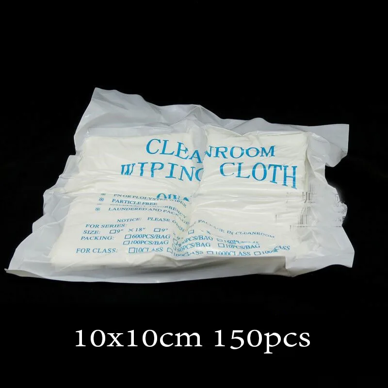 

150pcs 10x10cm Soft Cleanroom wiper cleaning Non Dust Cloth Dust Free Paper Clean LCD Repair Tool