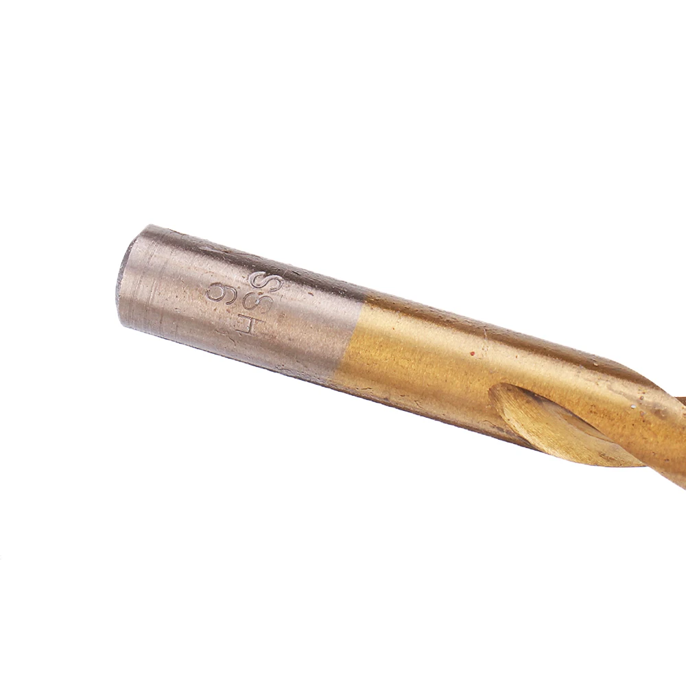 19Pcs M2 HSS 6542 Twist Drill Bit Set 1-10mm Titanium Coated Drill Bit with Metal Box for Wood Metal Drilling Tools Accessories