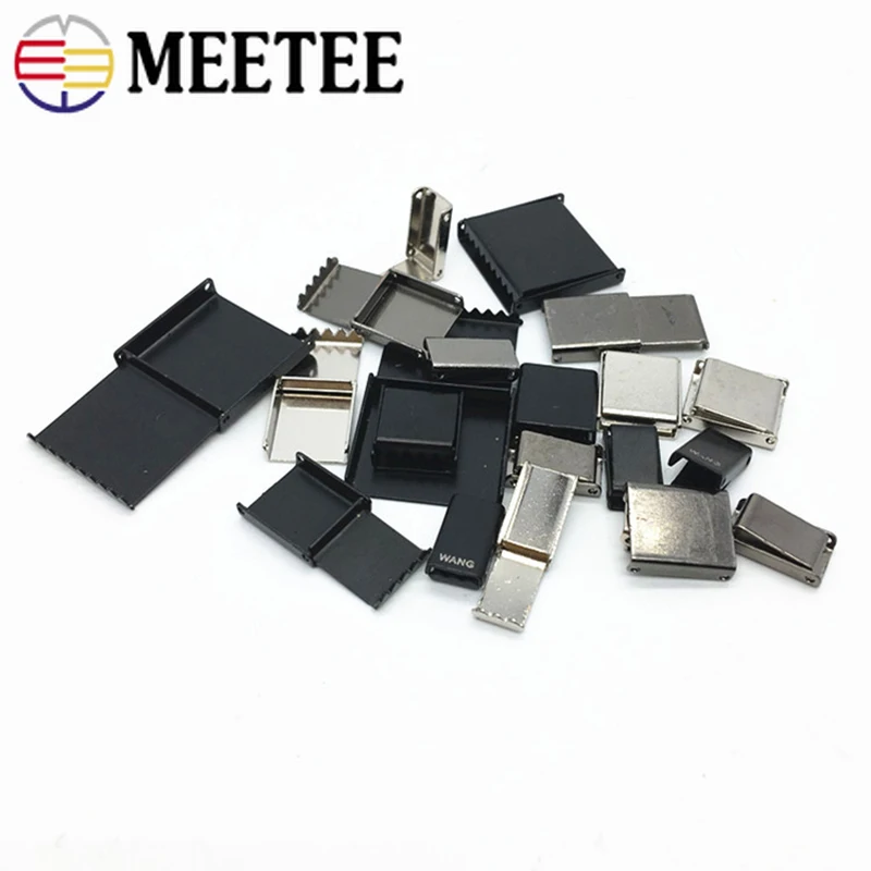 Meetee 10/30 шт металлический ремешок пряжки с зажимом и штаны с поясом зажим бегунка кнопки шнур замок DIY Кепки веревка концевой упор швейные принадлежности BF472