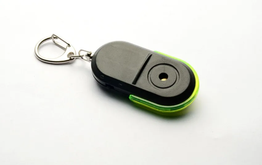 1PCS ProtableTypical Mini Anti-lost Whistle LED Key Finder Wireless Alarm Whistle Voice Control Keychains Key Finder Alarm