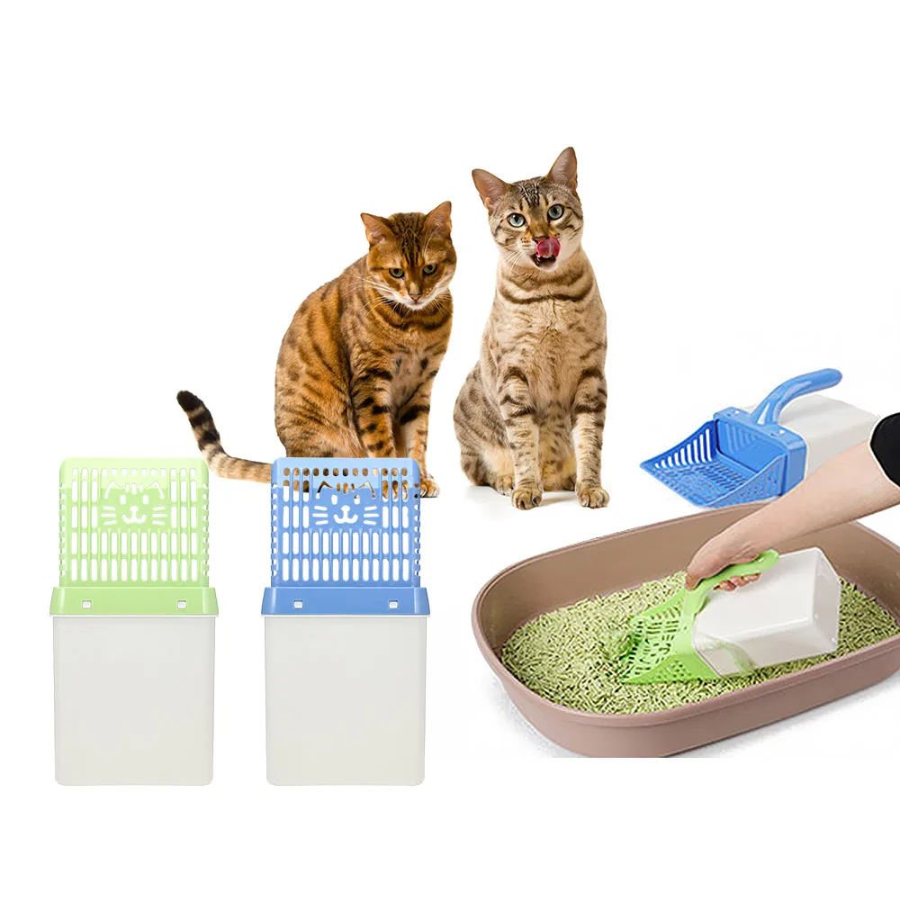

Cat Litter Sifter Scoop Cleaning Tool with Waste Bag Handle