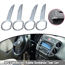 

4PCS Vehicles Radio Removal Tool Set with Easy Grip Handles Stereo Radio Removal Key Set Car DVD Host Keys Disassembly Tool