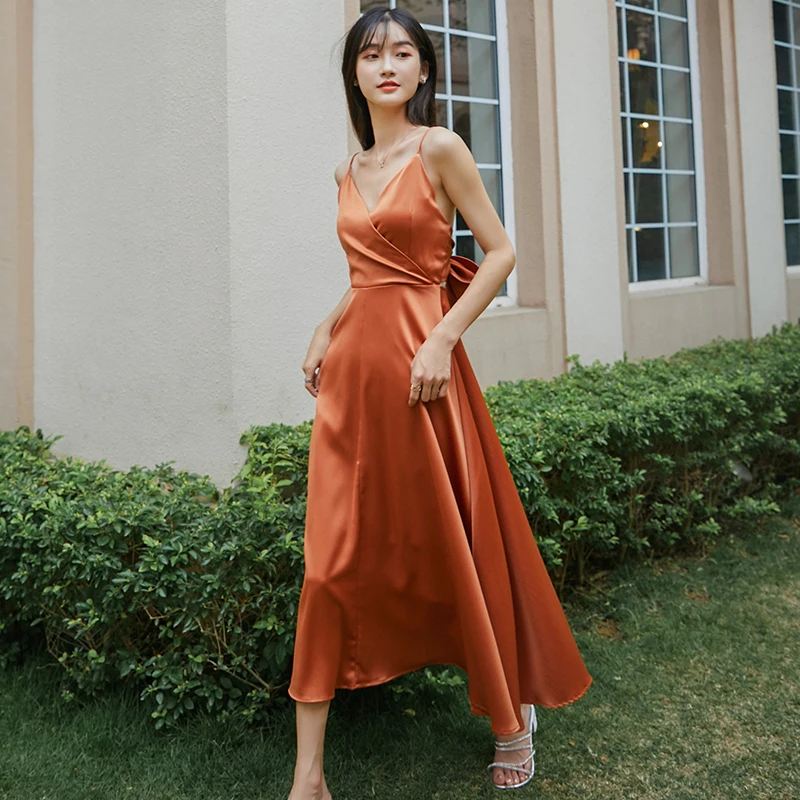 Slip Women Backless Dress Summer 2021 