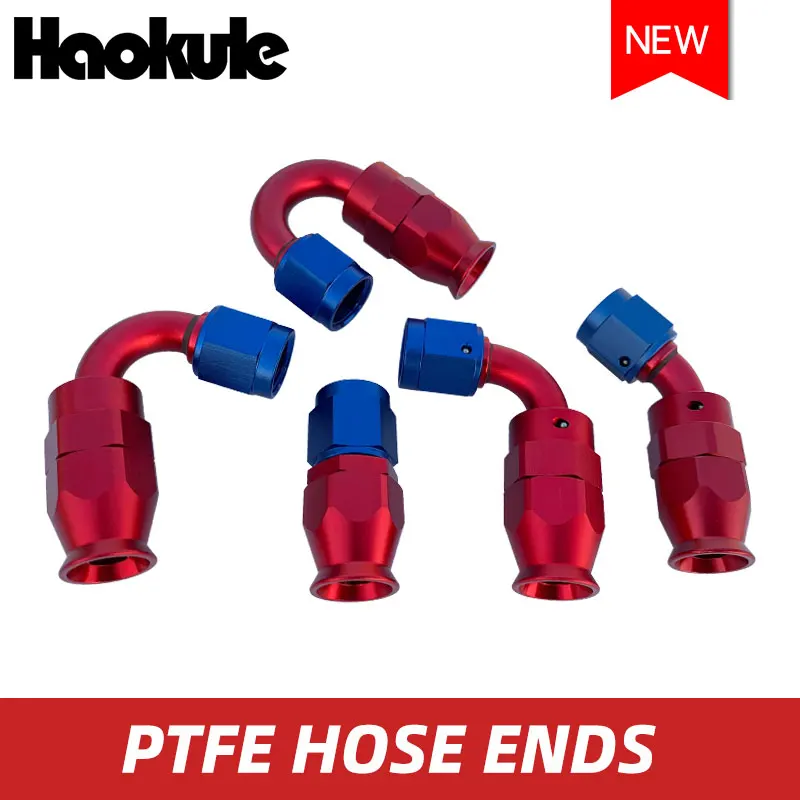 HAOKULE-90DEGREE AN3/AN4/AN6/AN8 PTFE поворотный угловой фитинг алюминиевые концы фитинги