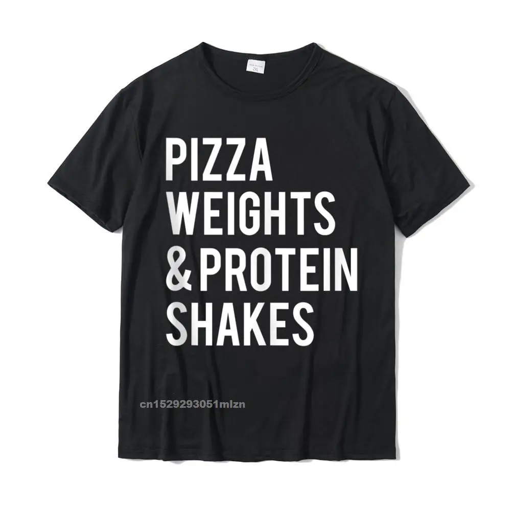 Birthday Crewneck Top T-shirts Summer Tops Shirts Short Sleeve Family 100% Cotton Fabric Design Tee-Shirt Normal Adult Pizza Weights Protein Shakes Funny Workout Gym Saying Gift Tank Top__4275 black