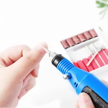 6 бит электрический сверлильный станок для ногтей, набор для маникюра и педикюра, пилочка для сверления ногтей, гелевые Инструменты для удаления полировки, портативные наборы для дизайна ногтей