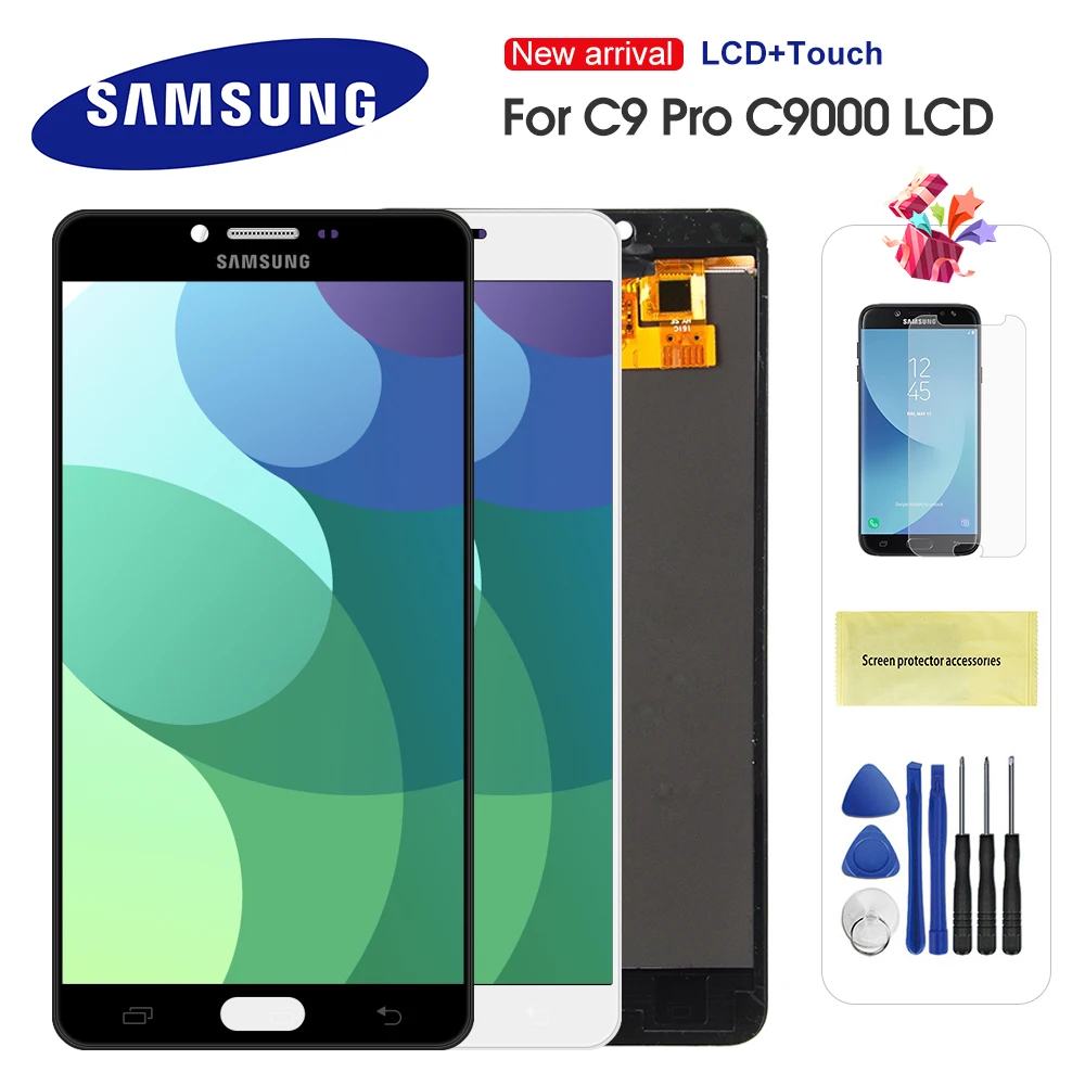 ЖК дисплей для Samsung Galaxy C9 Pro C9000 с сенсорным экраном и дигитайзером в сборе сменный