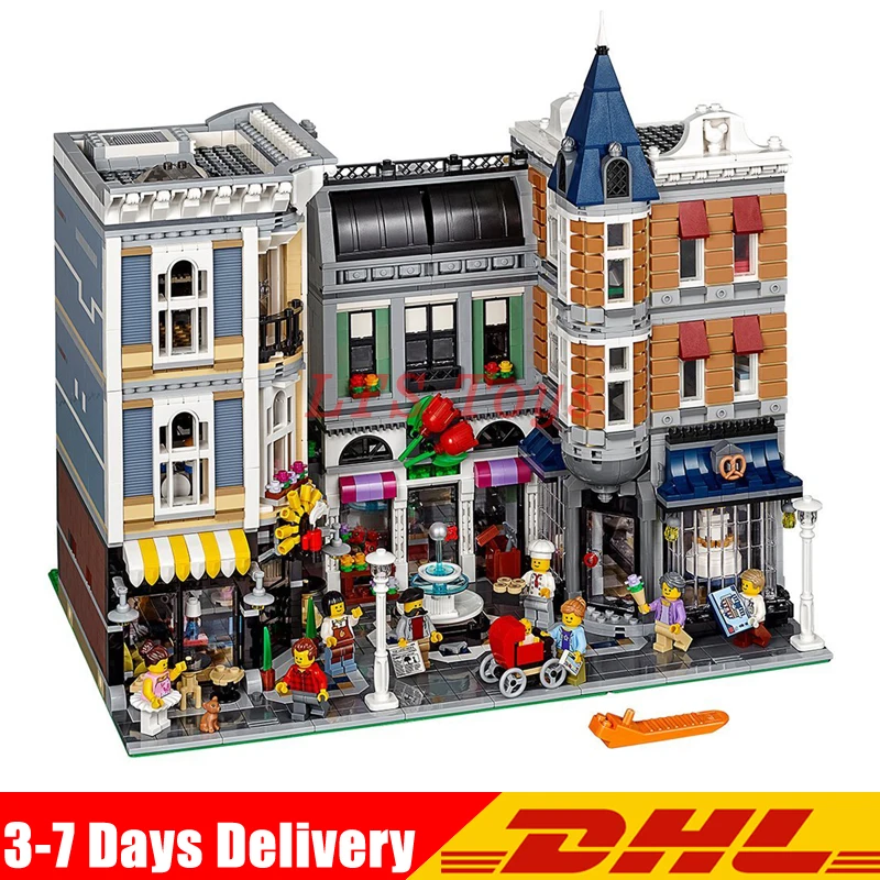 

IN Stock DHL 4122pcs City Expert Series ASSEMBLY SQUARE Building Blocks Model Bricks Compatible 15019 10255