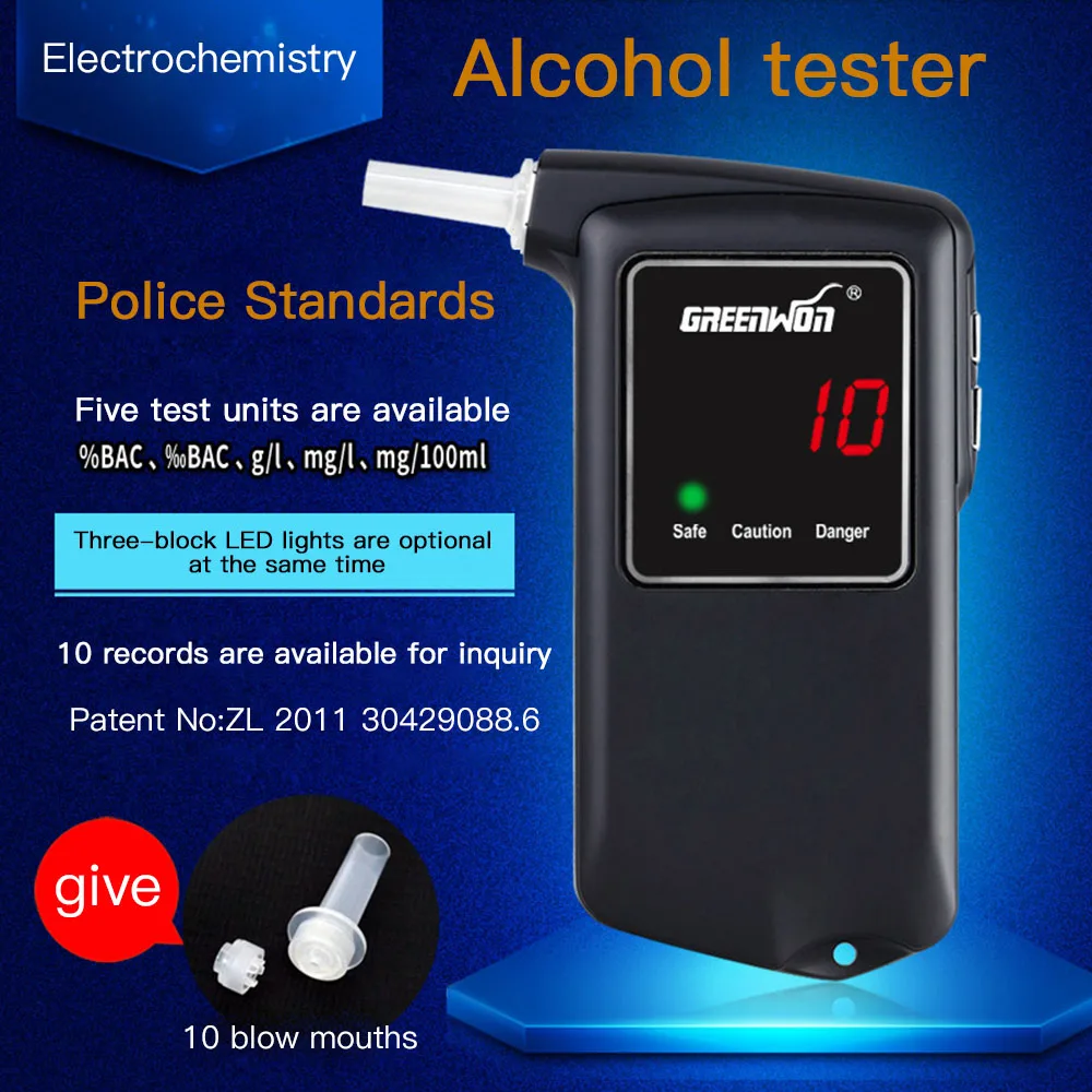 

Car Fuel Cell Breathalyzer AT-858F Breath Alcohol Tester Car Accessories