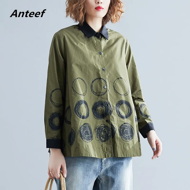 

long sleeve cotton linen autumn vintage plus size Casual loose shirt women elegant blouse 2019 clothes ladies tops streetwear