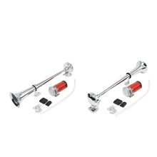 2 шт. Универсальный 17 дюймов один труба Автомобильный Воздушный Рог 12 в компрессор 150 дБ воздушный шланг автомобильный рог динамик для грузовика лодки мотоцикла