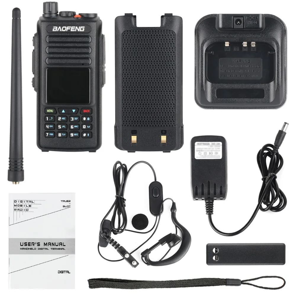 Baofeng DMR DM-1702(gps) рация VHF UHF Двухдиапазонная 137-174& 400-470MHz Dual Time slot Tier 1& 2 цифровое радио