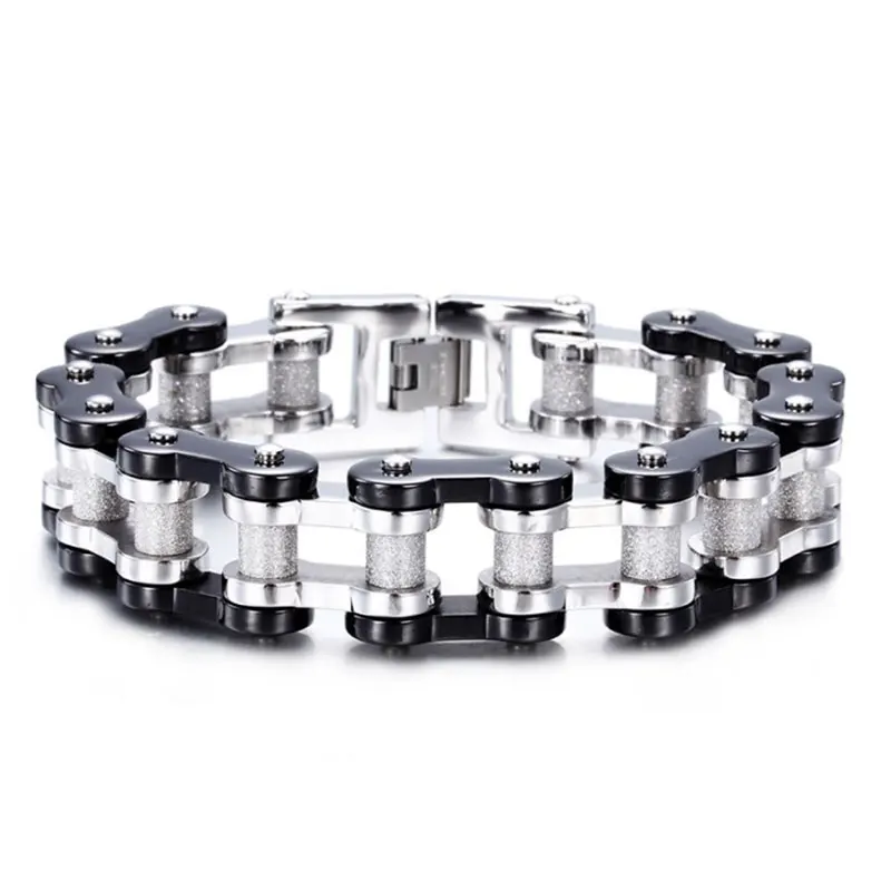 Крутые Панк ювелирные изделия из нержавеющей стали оптом мужские золотые браслеты с кулоном в виде велосипеда горячая распродажа 16 мм Ширина мотоцикла