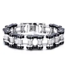 Крутые Панк ювелирные изделия из нержавеющей стали оптом мужские золотые браслеты с кулоном в виде велосипеда горячая распродажа 16 мм Ширина мотоцикла