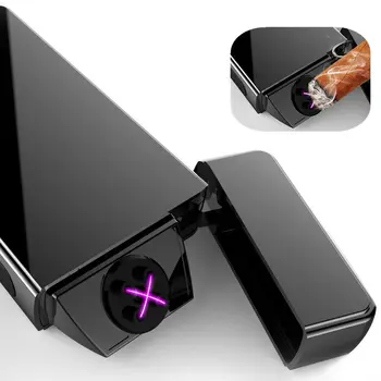 

Double Arc Pulse USB Electronic Lighter Windproof Rechargeable Cigarette Lighter Cigar Gadgets For Men Gifts LED Keyboard Button