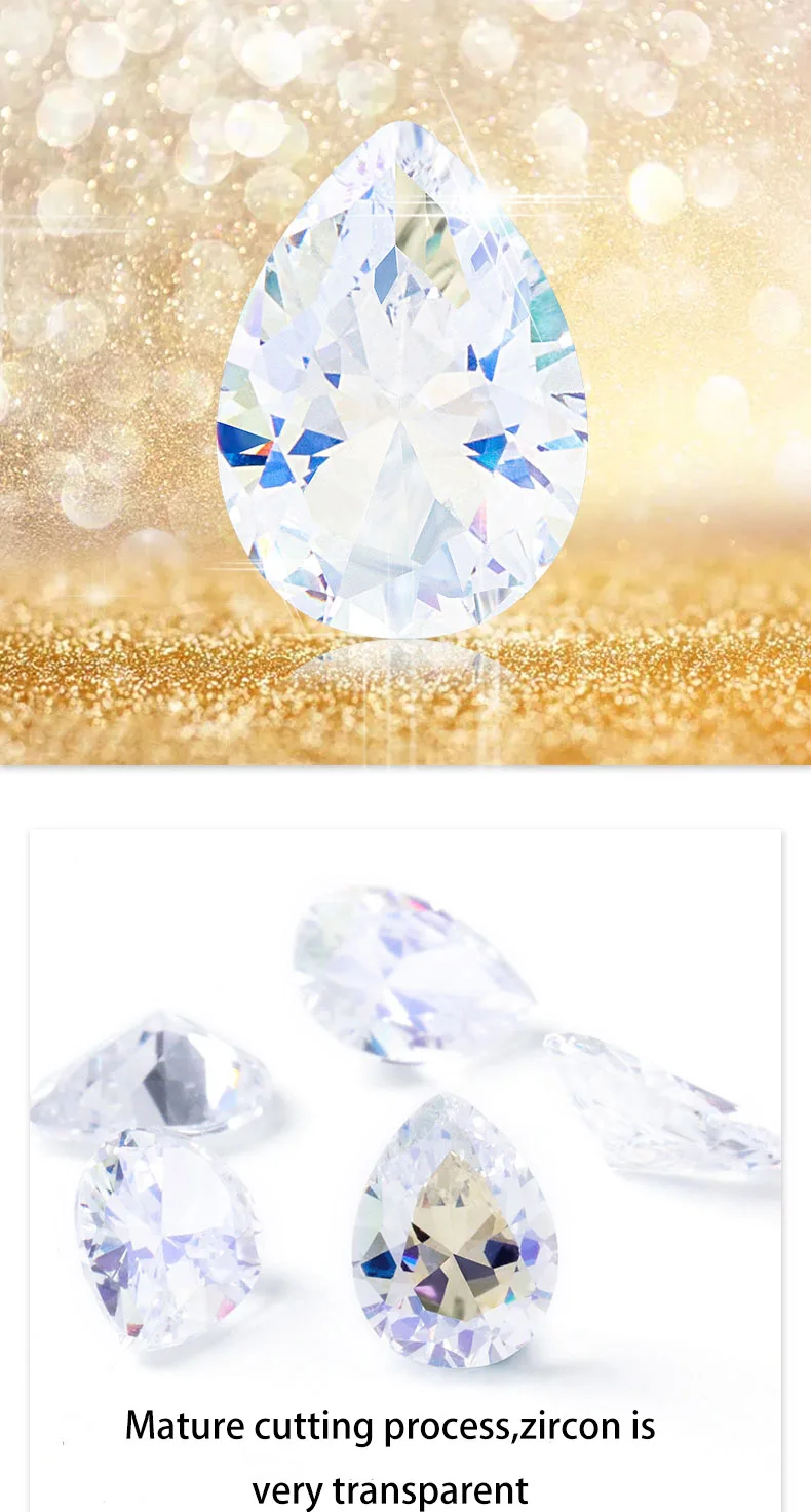 20 Pcs Multi Size AAAAA Zircon Natural Gemstone High Quality Jewelry Zirconia for Earring Necklace Making Accessories for Women