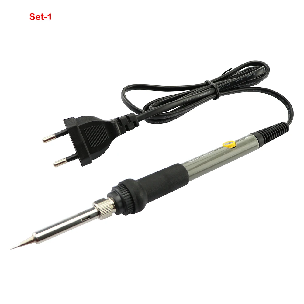 hot air soldering Electric Soldering Iron 60W Adjustable Temperature Soldering Iron Tips Welding Solder Tools Ceramic Heater Ddesoldering Pump Set electric soldering irons