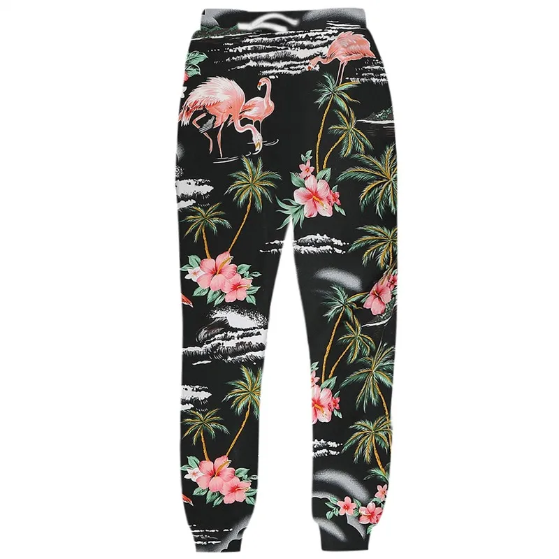 flamingo Raisevern модные 3D Пепе Лягушка джоггеры Брюки для девочек Для мужчин/Для женщин Забавный мультфильм Треники Мотобрюки штаны с эластичной резинкой на талии Прямая поставка - Цвет: flamingo