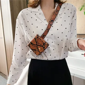 

Women's Snake pattern Hasp waist bag Artificial leather Fashion Sport Chest Bag Ladies Casual Easy to carry bum bag fanny pack
