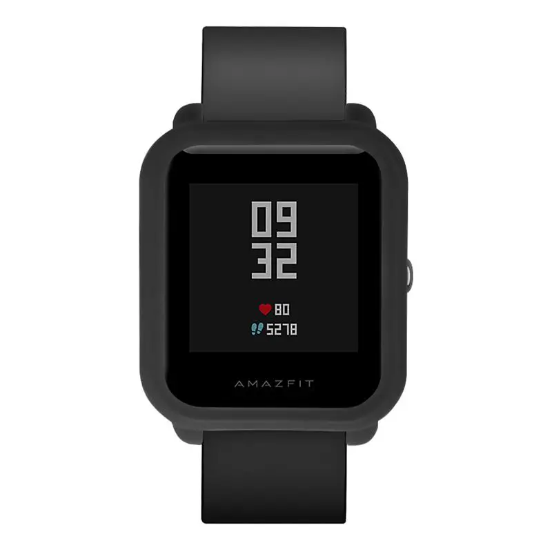 Мягкий силиконовый Полный Чехол для Huami Amazfit Bip Youth Watch силиконовый Полный Чехол, черный