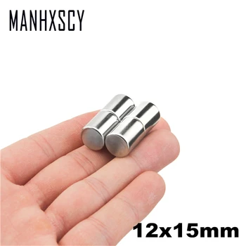 

100pcs Neodymium N35 Dia12mm X 15mm Strong Magnets Tiny Disc NdFeB Rare Earth For Crafts Models Fridge Sticking magnet 12x15mm