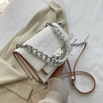 

Europe and America Bag WOMEN'S Bag 2020 New Style Fashion Chain Hand INS Trend Versatile Shoulder Crocodile Pattern Shoulder Bag
