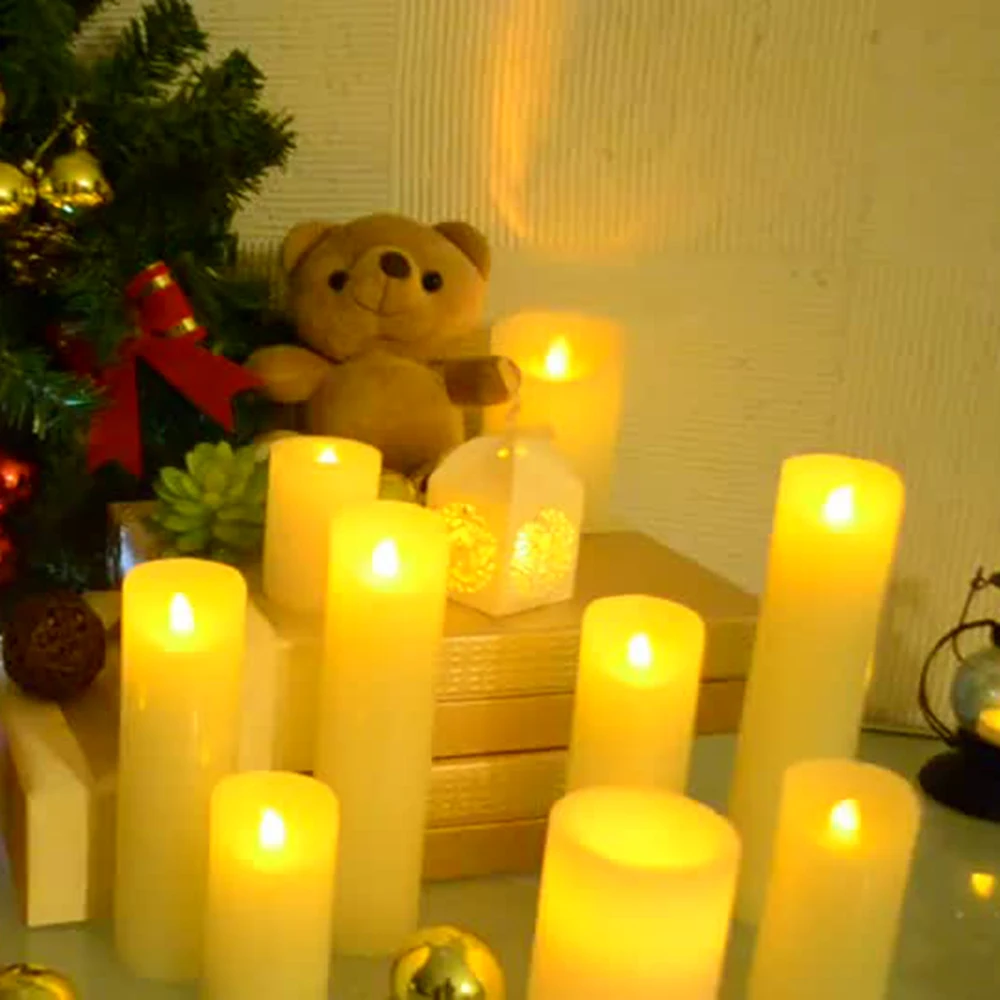 Uneven Edge Electrical Paraffin Led Candle Wedding Party Home Christmas Decor New Arrival Hot Sale