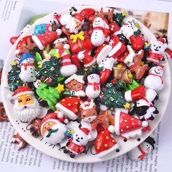 

Behogar 30pcs Mini Christmas Series Resin Flatback Charm Accessories for DIY Mobile Phone Case Earring Hairpin cristmas Crafts