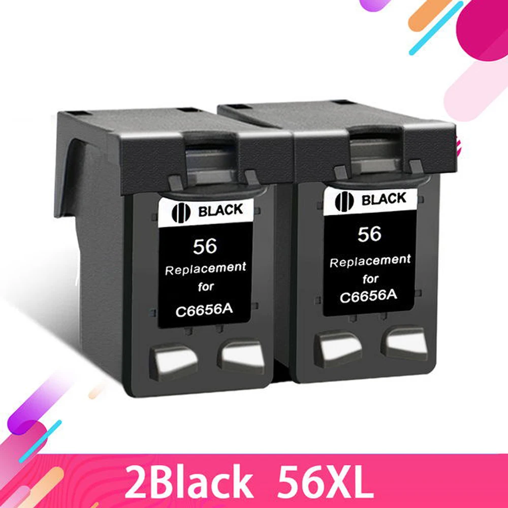 2 черный переработанный чернильный картридж для hp 56 hp 56 для hp 1100 1110 1200 1205 1209 1210 7150 7155 7200 7260 7350 745