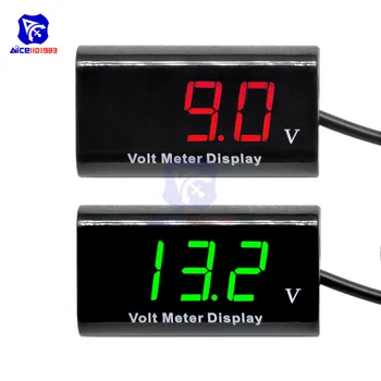 

diymore 0.56" LED Digital Voltmeter DC 3 -18V IPX6 Waterproof Voltage Panel Tester Detector with Wires for Car Motorcycle Bike