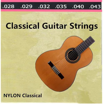 

1 set (028-043) Clear Nylon Tie guitar Strings for classical acoustic guitar Accessories parts Musical instrument