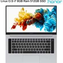 Linux ноутбук HUAWEI HONOR MagicBook Pro ноутбук ПК 16,1 дюймов 1080P матовый экран i7 8 Гб Ram 512 ГБ SSD MX250 видеокарта