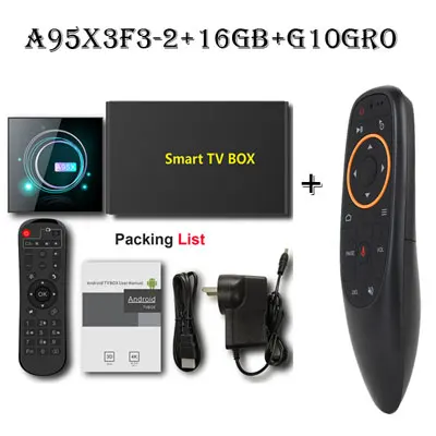 A95X F3 тонкий Android 9,0 Smart tv box Amlogic S905X3 4 ГБ 32 ГБ 64 Гб Smart tv box 8K Box 2,4/5,0G WiFi Google Play медиаплеер - Цвет: 2GB 16GB G10 VOICE