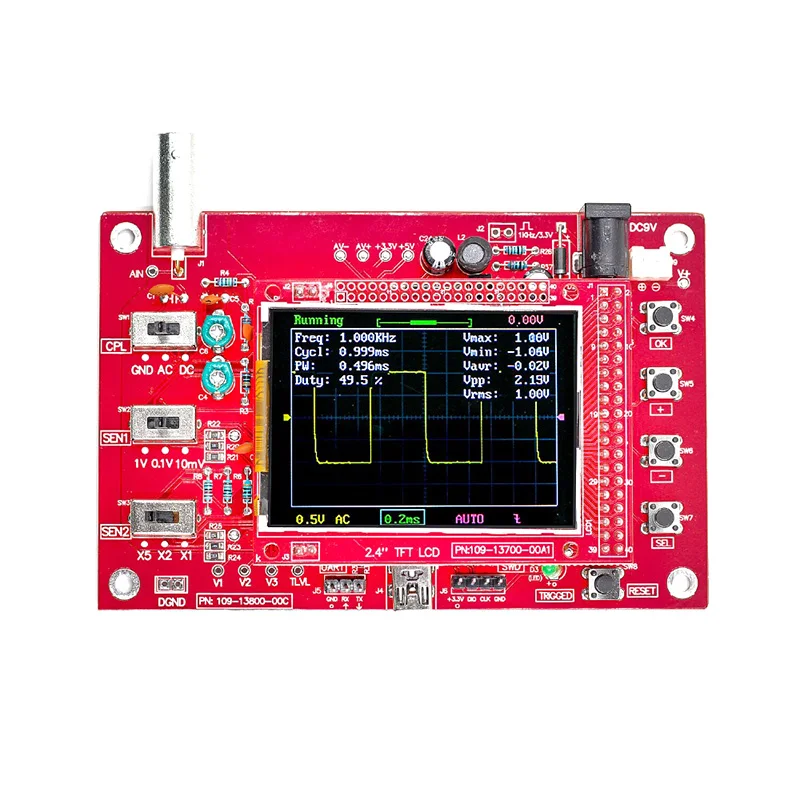 DIY Parts with Case DSO FNIRSI 138 2," TFT портативный карманный цифровой осциллограф Набор diy части для осциллографа электронный Обучающий набор 1Msps - Цвет: DIY Parts with Case