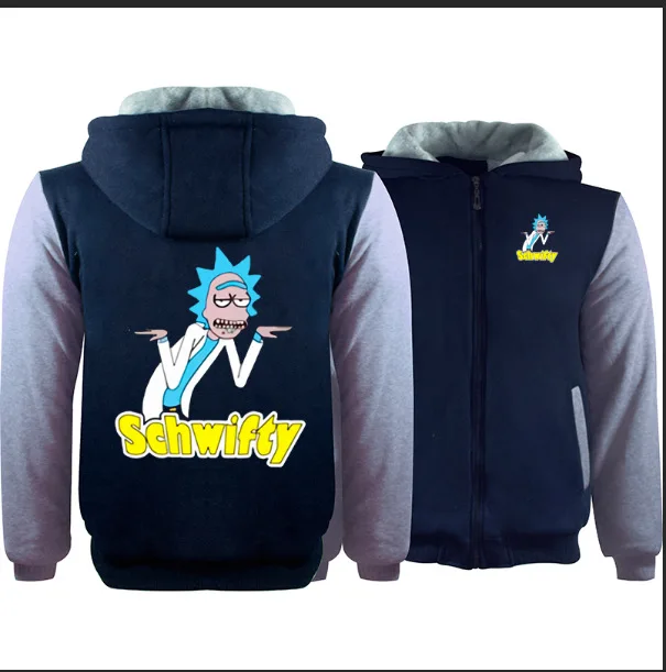 C Рик и Морти Schwifty, белые толстовки с капюшоном, 3D, для мужчин и женщин, толстовка на молнии, детские топы, уличная толстовка с капюшоном - Цвет: C