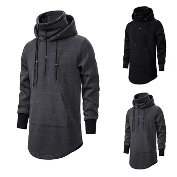 

Assassin Creed Men Diablo Middle Long Hat Loose Coat Double Drawstring Pocket Hoodie Men Sweatshirts Men Off White толстовка