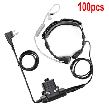 

100X Throat Mic Walkie Talkie Earpiece for MotorolaCP250 CP300 GP2000 GP2100 GP300 GP308 GP68 GP88 GP88S SP10 SP21 2 Way Radio