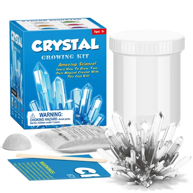 Kids Crystal Growing Kit DIY Science Experiment for Teenagers Boys Toys Magical Funny Crystal Educational Stimulates Interest Transparent