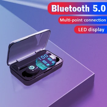 

Bluetooth 5.0 Headset F9 TWS Wireless Headphones Mini Earbuds Portable Stereo Sports LED Display noise canceling headphones