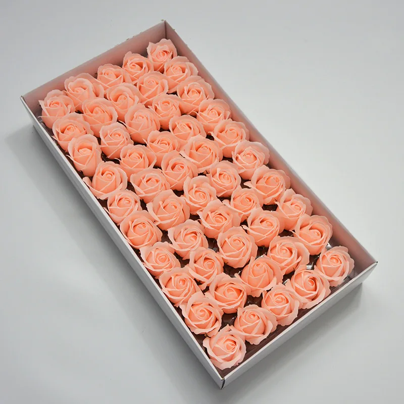 Светящееся 50 шт. недорогое мыло розовые головки красота Свадьба День Святого Валентина подарок цветок букет, домашнее украшение Подарочная коробка ручной цветок искусство